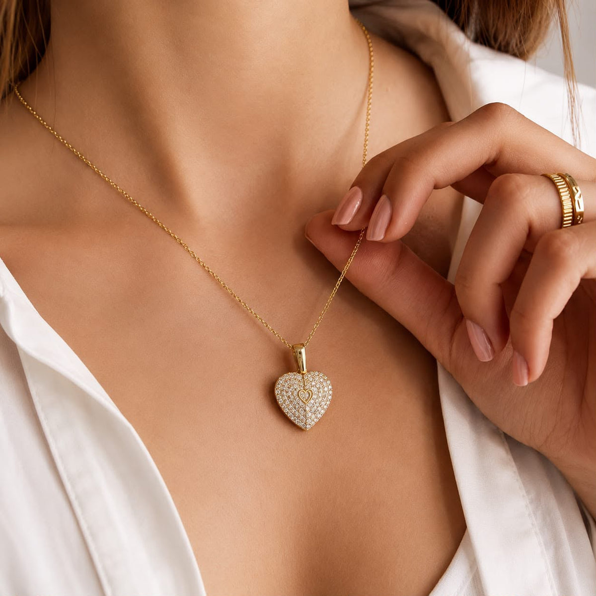 Love Angel Wings Heart Necklace Personalized