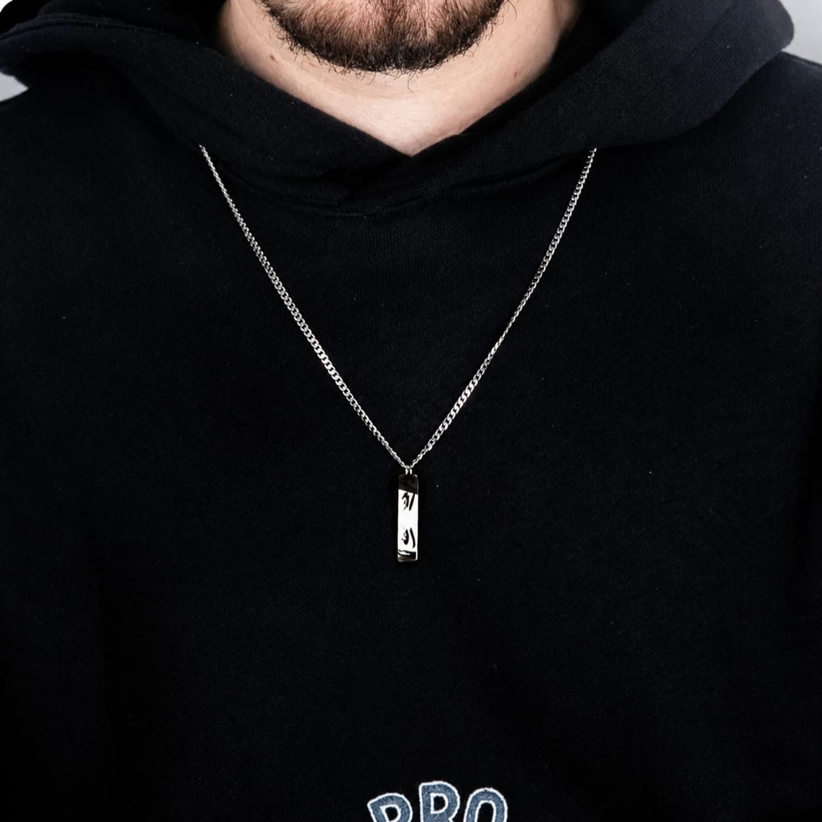 Personalized Photo Engraved Bar Necklace